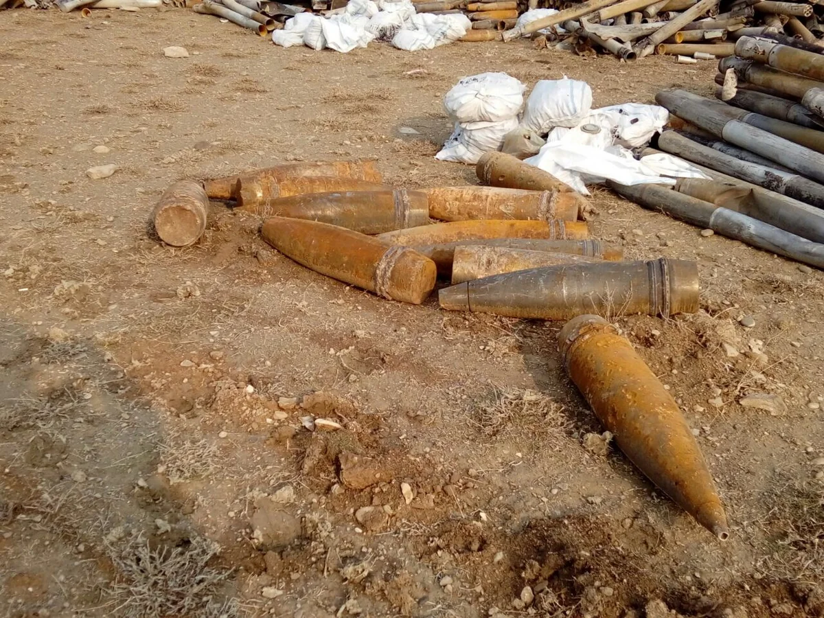 Giləzi qəsəbəsində 118 ədəd partlamamış hərbi sursat aşkar edilib