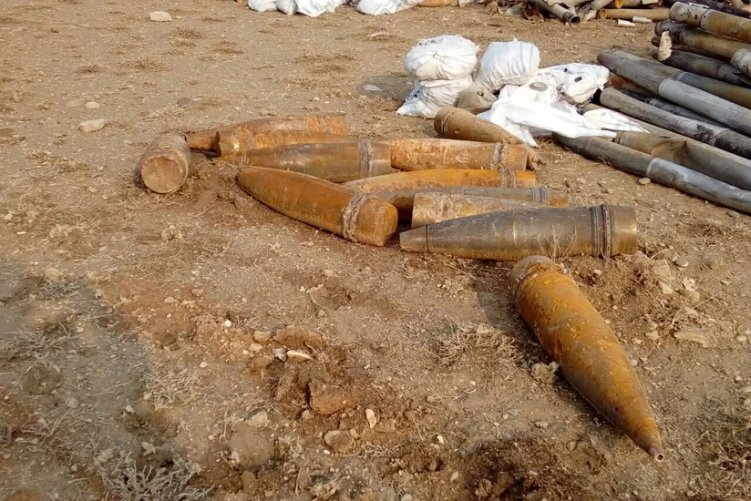 Giləzi qəsəbəsində 118 ədəd partlamamış hərbi sursat aşkar edilib