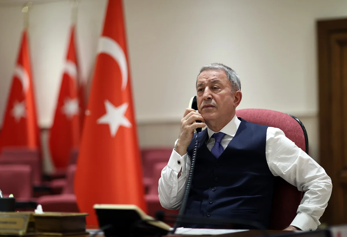 Hulusi Akar hold telephone conversation with his Ukrainian counterpart