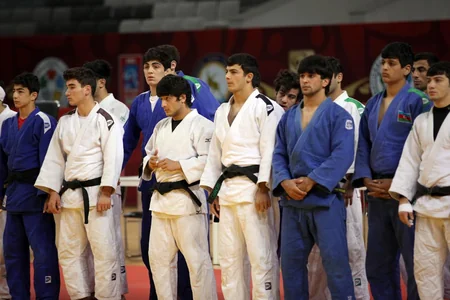 İlham Zəkiyev Azərbaycan cüdo millisi ilə birgə məşqə çıxıb