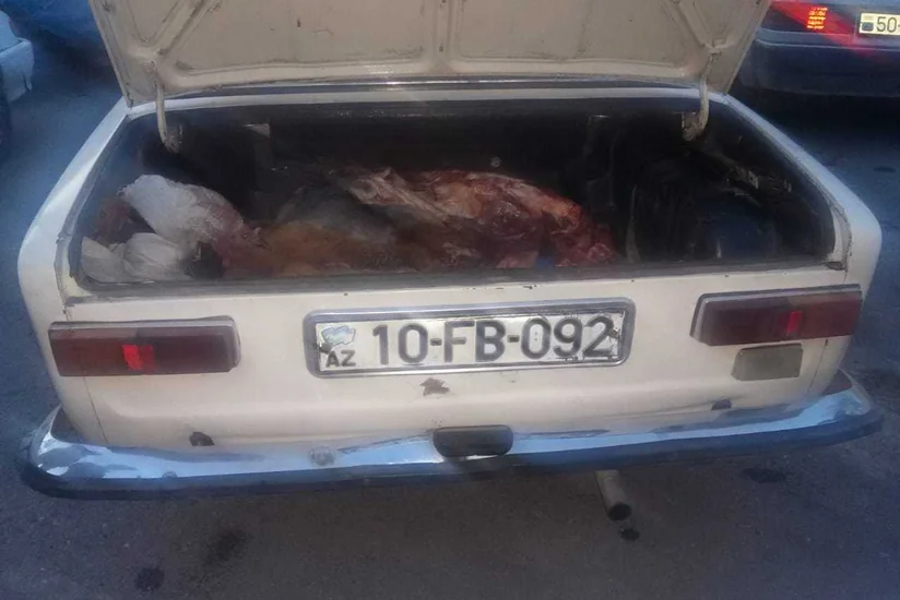 İsmayıllıda avtomobildə at əti daşıyan şəxs saxlanılıb
