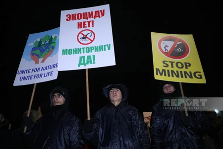 Акция на дороге Ханкенди-Лачын продолжается и в вечерние часы