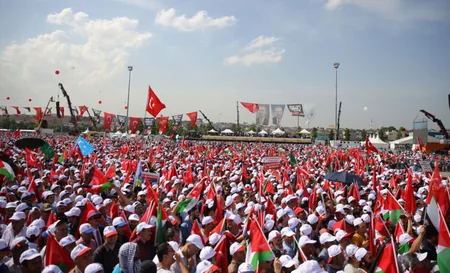 İstanbulda “Zülmə lənət, Qüdsə dəstək!” mitinqi keçirilib - YENİLƏNİB