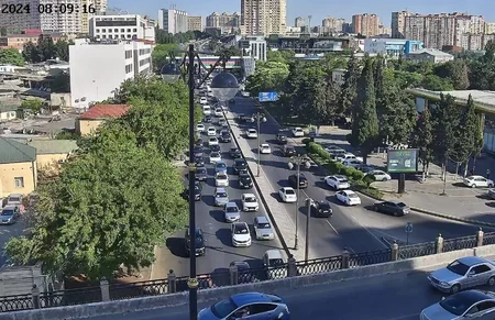 Bakının bir sıra yollarında tıxac müşahidə olunur