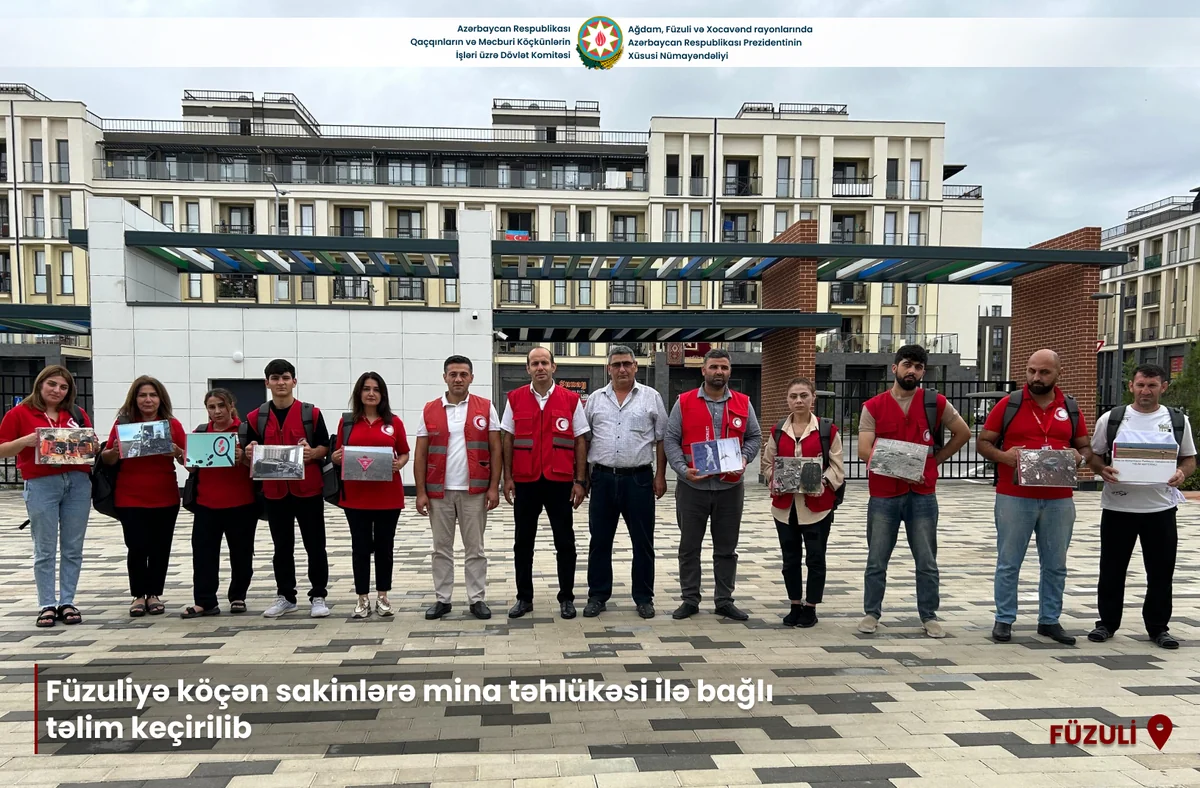 Füzuliyə yeni köçən sakinlərə mina təhlükəsi ilə bağlı təlim keçirilib