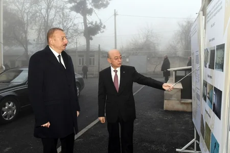 President Ilham Aliyev viewed conditions created at newly constructed building for earthquake-affected families in Shamakhi