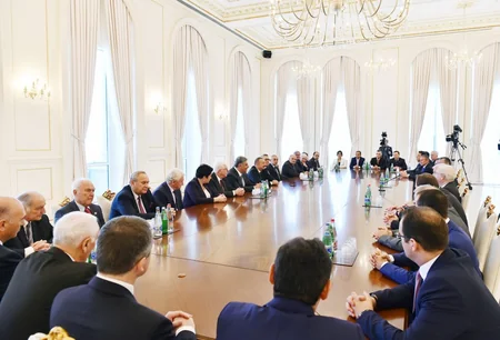 President Ilham Aliyev receives delegation of heads from EOC, international sports organizations and foreign NOCs