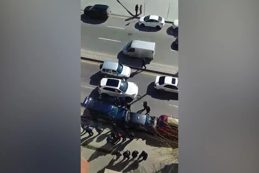 Цепная авария в Баку - ВИДЕО
