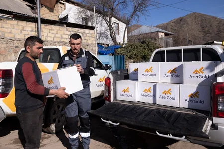 “AzerGold” Göygöl rayonunda növbəti sosial yardım aksiyası təşkil edib