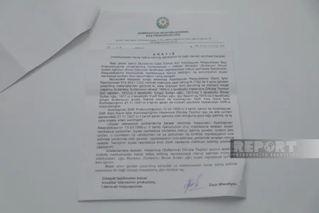 NKVD-nin erməni cəlladlarının zülmü, bəraət və yeni sənədlər: “Laçında Sultan bəyə abidə qoyulmasını istəyirik” - VİDEO