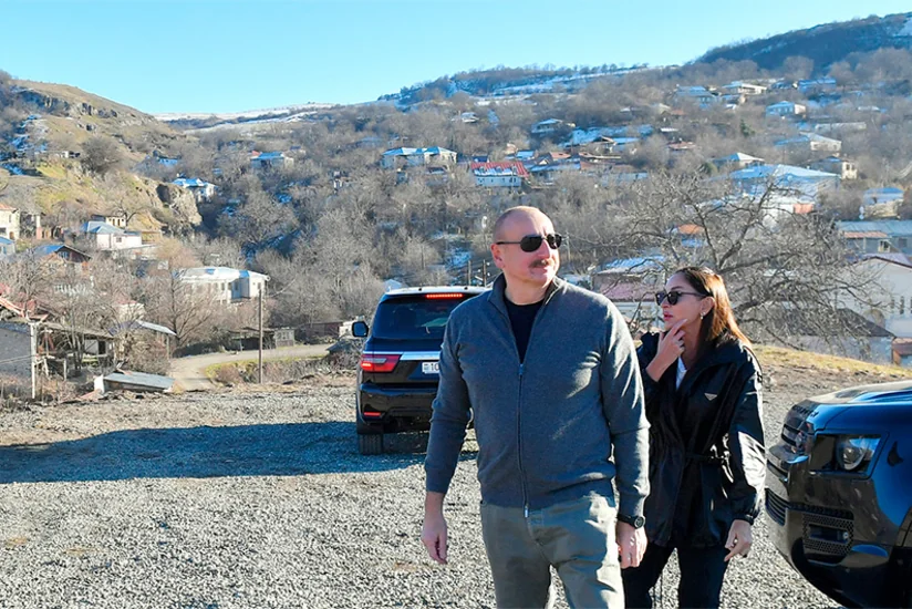 Prezident və birinci xanım Şuşakənd kəndinə baxış keçiriblər