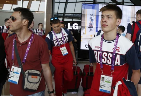 ​Russian national gymnastics team arrive in Baku
