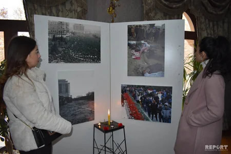 Tbilisidə Qanlı Yanvar faciəsinə həsr olunan konfrans və sərgi keçirilib - FOTO