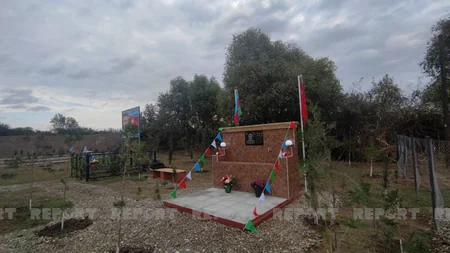 Sabirabadda şəhid bulağının açılışı olub