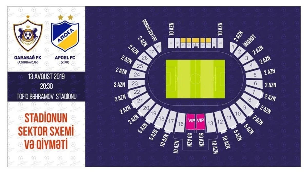 Qarabağ - APOEL matçına 8 min bilet satılıb