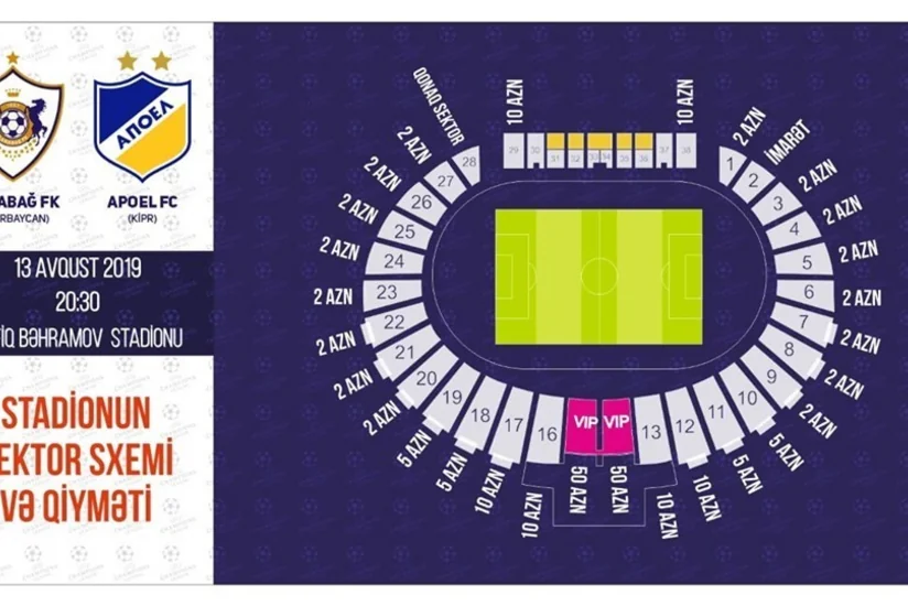 Qarabağ - APOEL matçına 8 min bilet satılıb