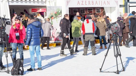 Snow Polo World Cup opening ceremony held in St. Moritz, Switzerland