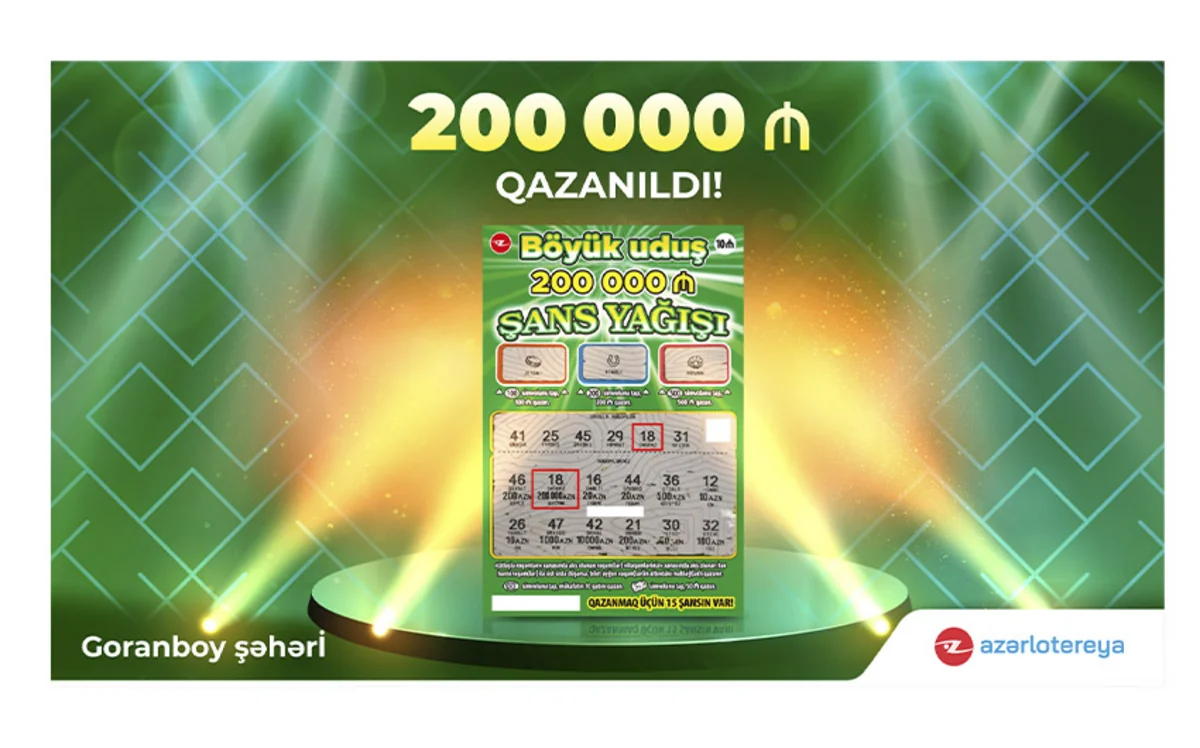 “Şans Yağışı”nda ilk böyük uduş – 200 000 manat Goranboyda qazanıldı