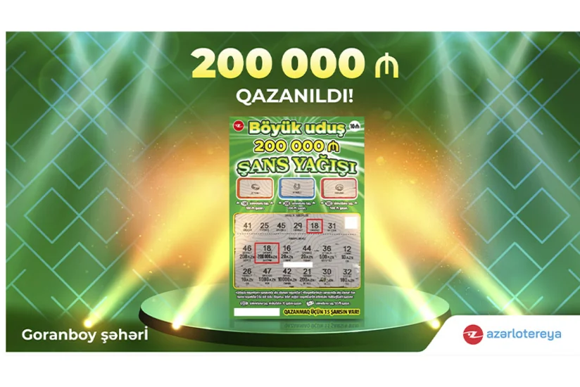 “Şans Yağışı”nda ilk böyük uduş – 200 000 manat Goranboyda qazanıldı