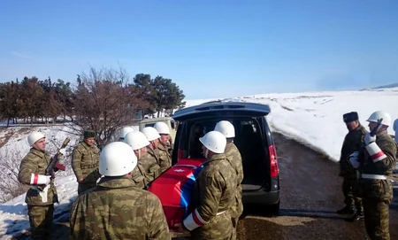 Şəhidin cənazəsi Bakıya yola salınıb