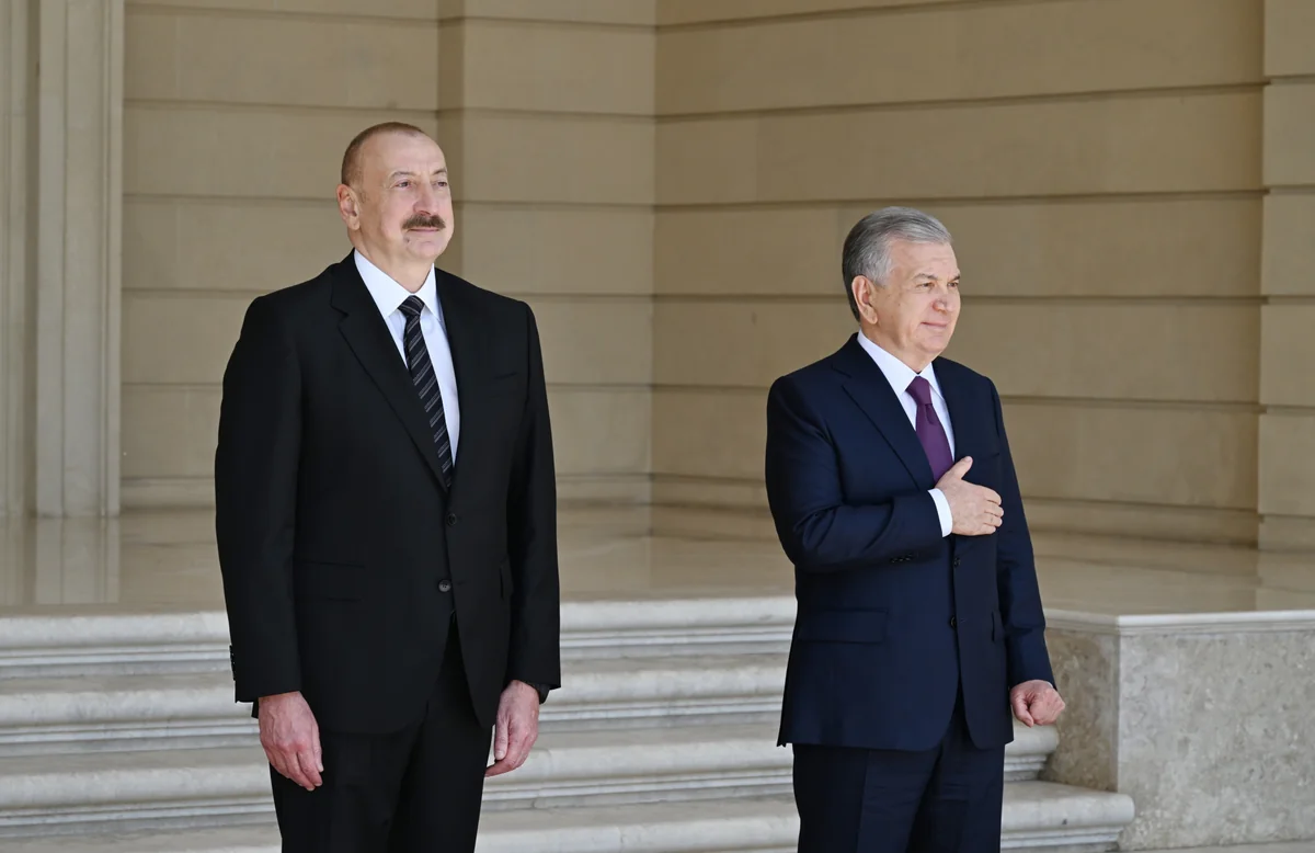 Özbəkistan Prezidentinin rəsmi qarşılanma mərasimi olub