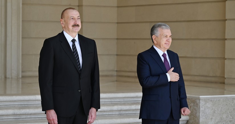 Özbəkistan Prezidentinin rəsmi qarşılanma mərasimi olub