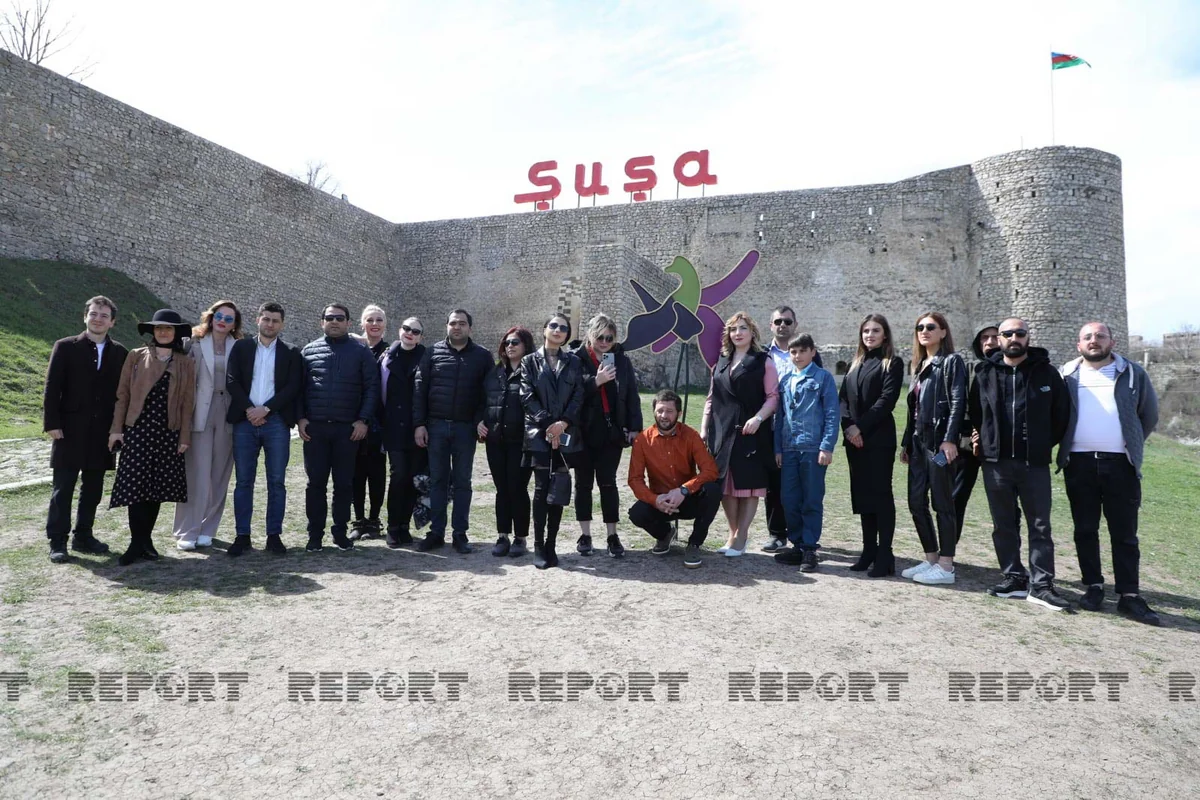 Georgian cultural figures visiting Azerbaijan's Shusha