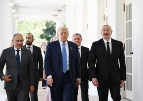 Трамп опубликовал видео со встречи с Ильхамом Алиевым и Николом Пашиняном в Вашингтоне