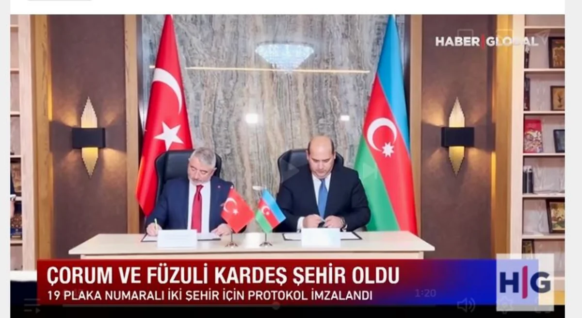 Fuzuli district twins with Corum city of Turkiye