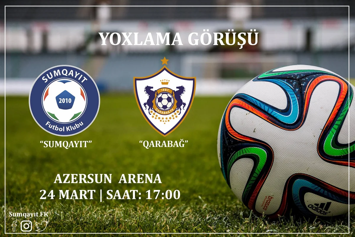 Qarabağ və Sumqayıt klubları yoldaşlıq oyunu keçirəcək
