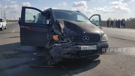 Kürdəmirdə ağır yol qəzası baş verib, xəsarət alanlar var