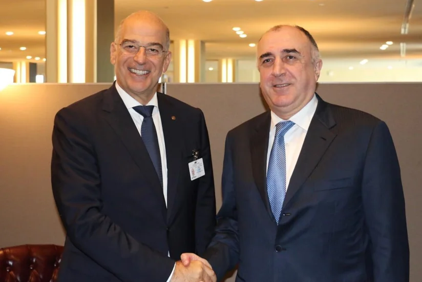 Elmar Məmmədyarov yunanıstanlı həmkarı Nikos Dendias ilə görüşüb