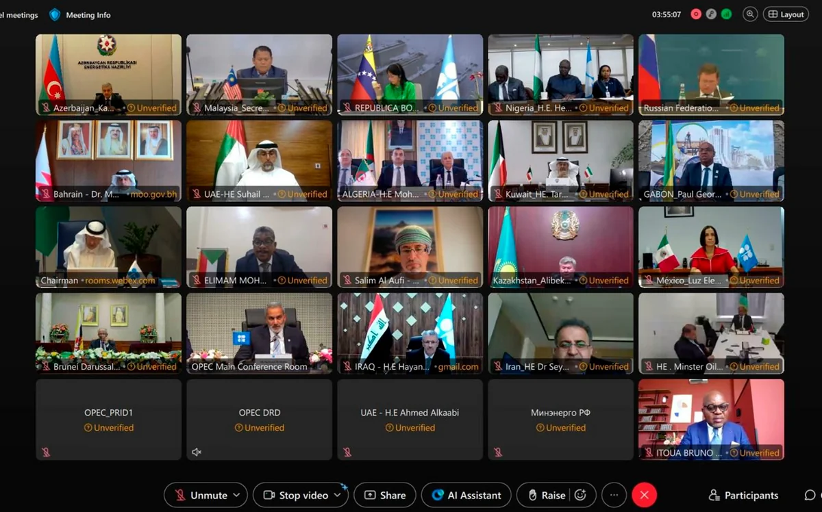 Azərbaycan OPEC plusın gündəlik hasilatın gələn ilin sonunadək sabit qalması qərarını dəstəkləyib