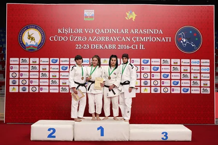 Cüdo üzrə ölkə çempionatının ilk günündə 9 çəki dərəcəsində qalib müəyyənləşib