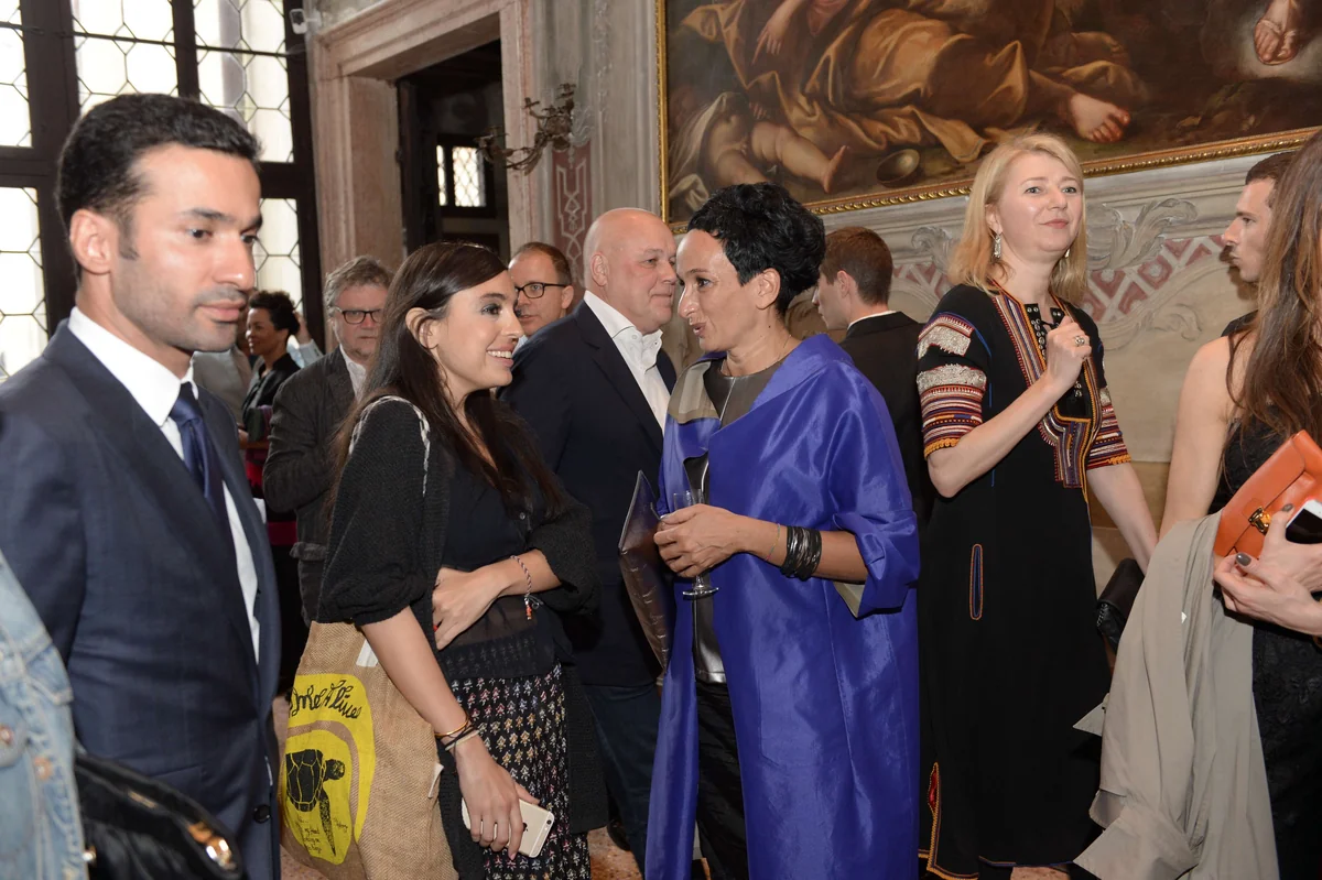 Leyla Aliyeva  attends  exhibition of YARAT Contemporary Art Center in Venice
