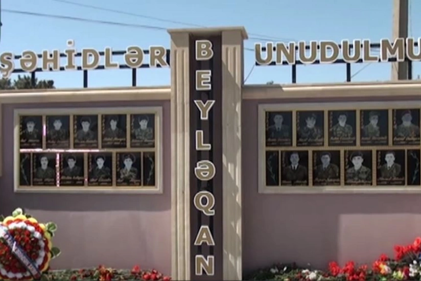 Beyləqanda şəhidlərin xatirəsinə abidə ucaldılıb - VİDEO