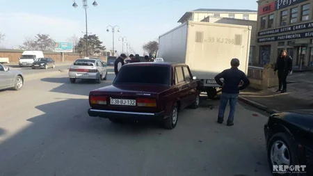 Qubada zəncirvari yol qəzası baş verib, avtomobillərə ziyan dəyib - FOTO
