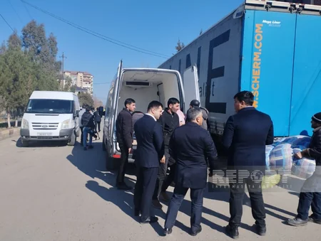 Neftçala və Salyandan Türkiyədə zəlzələdən zərərçəkənlərə 25 tonluq yardım göndərilib