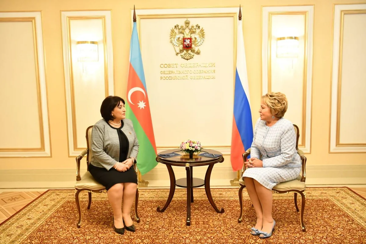 Sahibə Qafarova Rusiya Federasiya Şurasının sədri ilə görüşüb