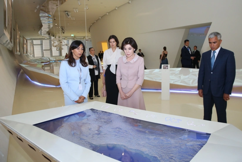 First Lady of Uzbekistan Ziroatkhon Mirziyoyeva visits Heydar Aliyev Center