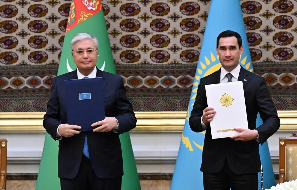 Президенты Казахстана и Туркменистана подписали Декларацию об укреплении дружбы