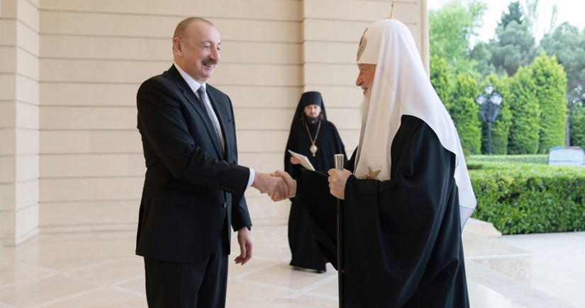 Prezident İlham Əliyev Moskvanın və Bütün Rusiyanın Patriarxı Kirill ilə görüşüb - YENİLƏNİB
