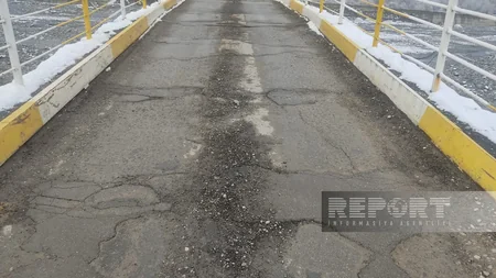 Şəkidə kəndləri birləşdirən körpü dağılır