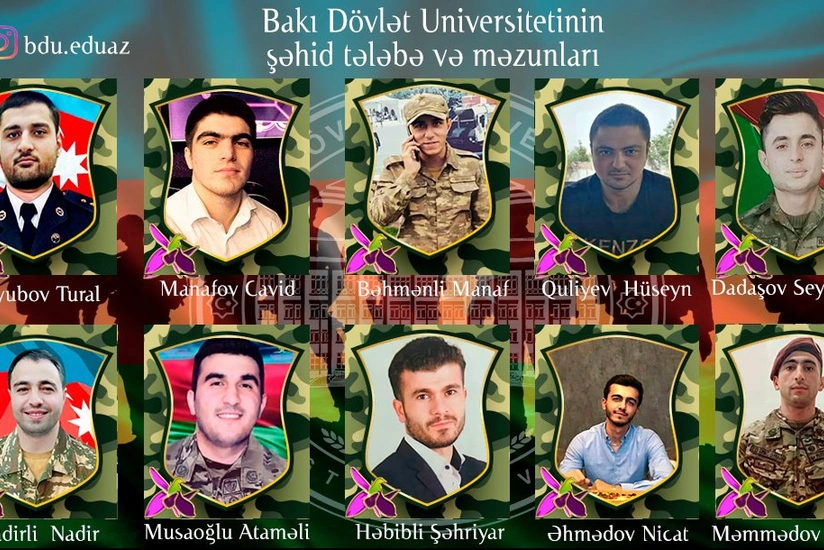 BDU-nun şəhid olan məzun və tələbələrinin adları açıqlandı