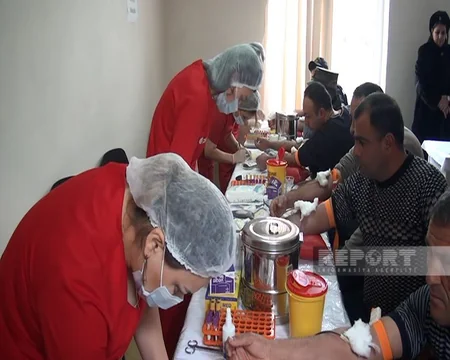 Kürdəmirdə talessemiya xəstələri üçün qanvermə aksiyası keçrilib