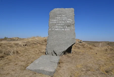 Ilham Aliyev and Mehriban Aliyeva visit memorial plaque dedicated to Remembrance Day in Qarakhanbayli