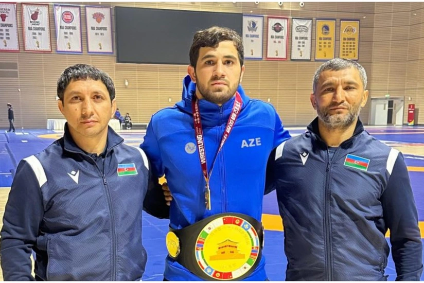 Azərbaycan güləşçisi Çində kəmər qazanıb