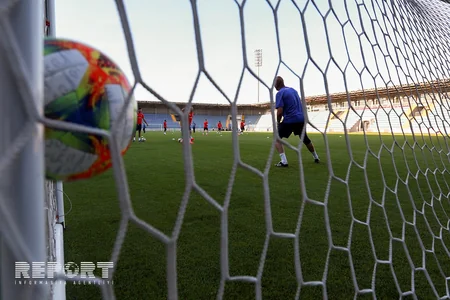 Azərbaycan millisi növbəti məşqini keçirib - FOTOREPORTAJ
