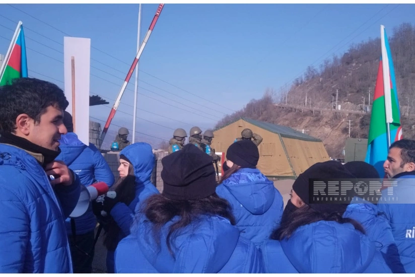Xankəndi-Laçın yolundakı aksiya davam edir