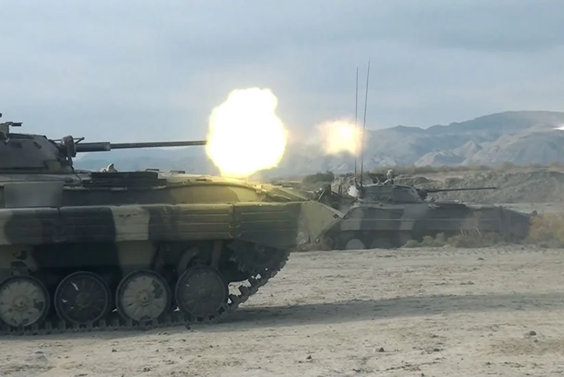 Azərbaycan Ordusunun Quru Qoşunlarında döyüş atışlı taktiki təlimlər keçirilib